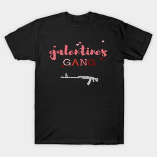 Retro 2022 Valentine's Day Galentines Gang Funny T-Shirt T-Shirt